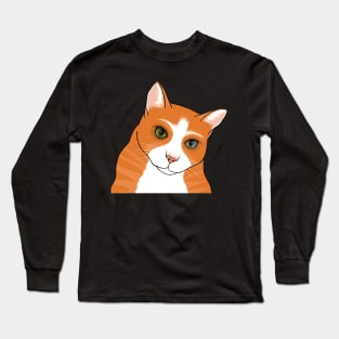 The Cute Ginger cat watching you seems a bit worried Long Sleeve T-Shirt